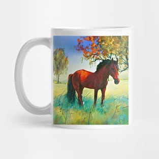 bay horse Mug